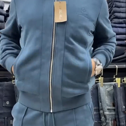 Miesten casual-tyylinen takki & housut -kaksiosainen setti