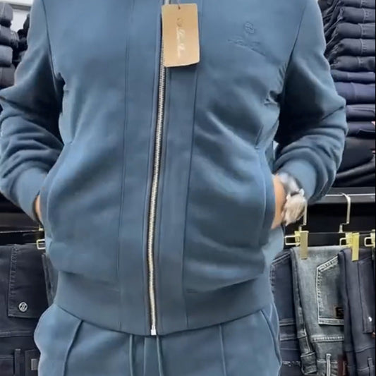 Miesten casual-tyylinen takki & housut -kaksiosainen setti