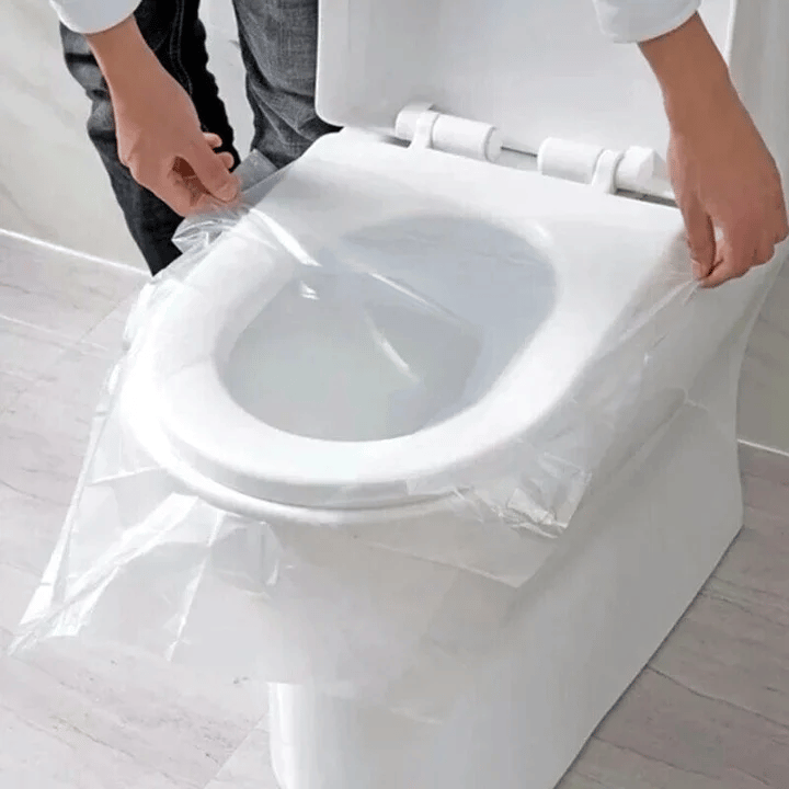 💐 Biohajoava Kertakäyttöinen Muovinen WC Istuinsuoja (50KPL/SET) 💐
