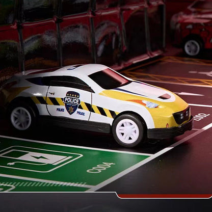 🎅 Joulualennus -60% 🎁 48 kappaleen mini-peruutusautosarja sisäänrakennetulla autotallilla