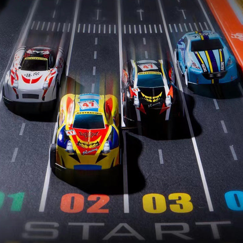 🎅 Joulualennus -60% 🎁 48 kappaleen mini-peruutusautosarja sisäänrakennetulla autotallilla