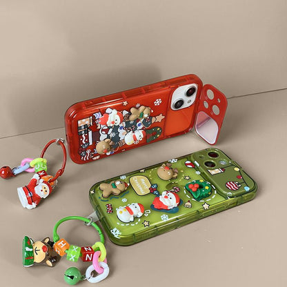 🎄 Joulun kuuma tarjous -50% ALE🔥 Joulukuoren koristeinen kääntöpeilikuori iPhonelle 🎅