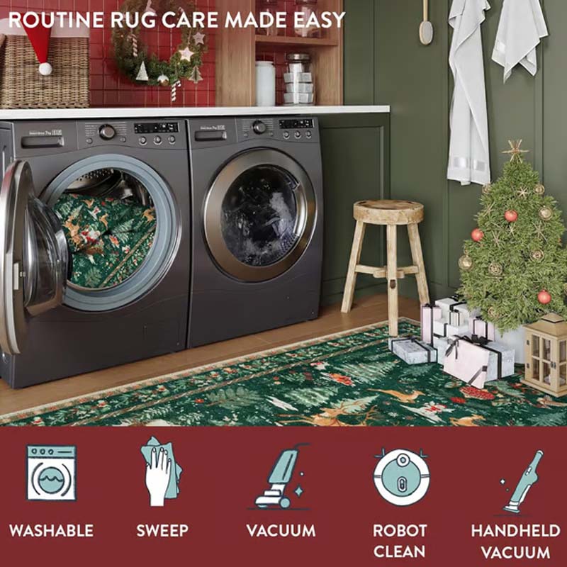 🔥Black Friday -megatarjous – 50 % alennus!🎄🎁 Pehmeä liukumaton joulukoriste-matto kotiin ✨