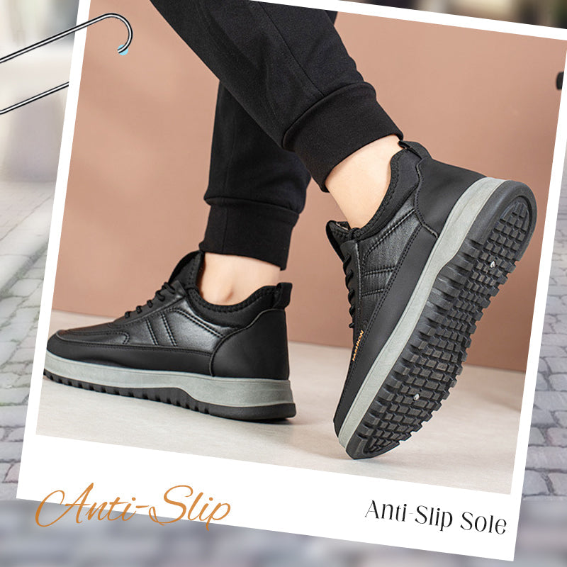 Miesten mukavat lämpimät kengät: vedenpitävät ja liukastumista estävät