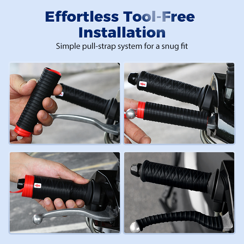 Silikoniset kahvansuojat ohjaustankoon ja jarrukahvoihin