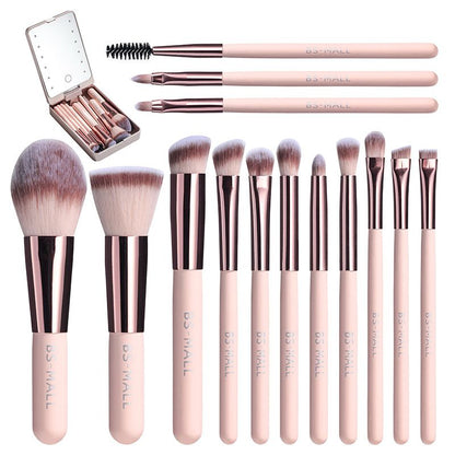🔥 Big Sale 49% OFF🌈Travel Makeup Brush Set with LED Light Mirror