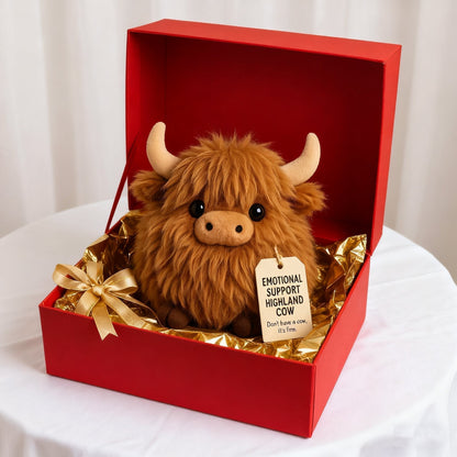 🎅 Joulun ennakkomyynti 50 % ALENNUS 🎁 — Emotional Support Highland Cow -pehmolelu 🎉