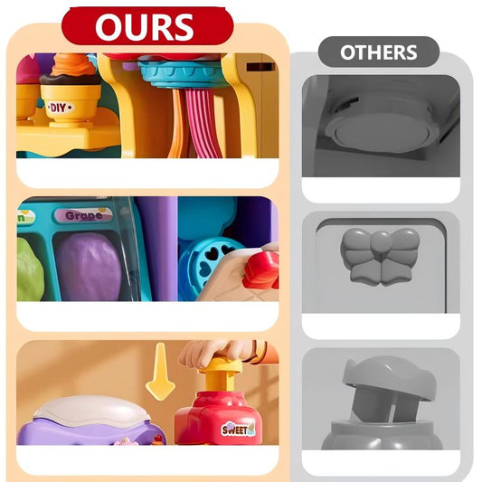 🎄 Joulun alennus 50 %! 🍦✨ DIY Jäätelömuovailuvahasetti lapsille — luova muovailusetti roolileikkeihin & aistikehitykseen, täydellinen lahja! 🎁