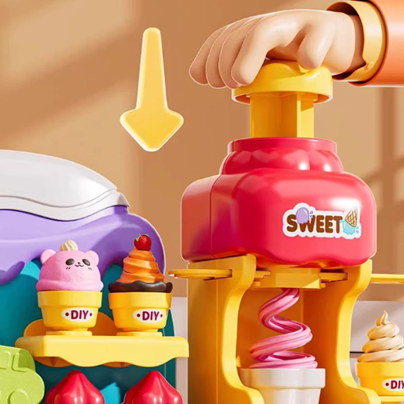 🎄 Joulun alennus 50 %! 🍦✨ DIY Jäätelömuovailuvahasetti lapsille — luova muovailusetti roolileikkeihin & aistikehitykseen, täydellinen lahja! 🎁