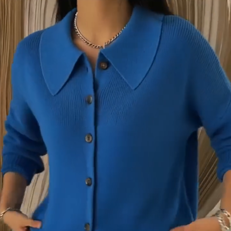 🎄 Joulualennus 49 % — Pehmeä ribbineulottu bleiserineuletakki napituksella 🧥