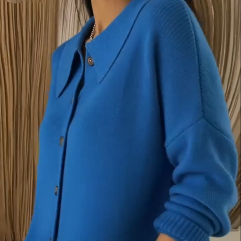 🎄 Joulualennus 49 % — Pehmeä ribbineulottu bleiserineuletakki napituksella 🧥