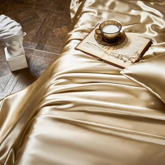 🌸25 Momme Luxury silkki sängyn tarvikkeet setti 4