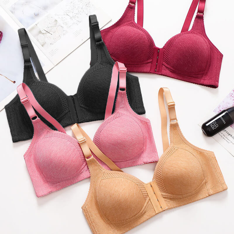 Ohut langaton push-up-rintaliivit etulukolla