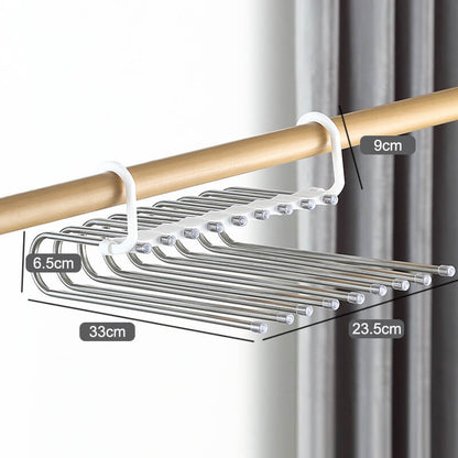 Monikerroksinen taikahousuhylly vetoketjulla