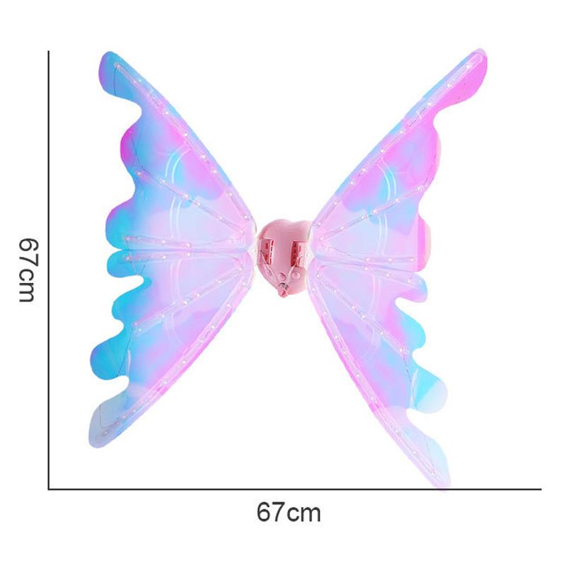 Ladattavat sähköiset Fairy Wings LED-valoilla ja musiikilla