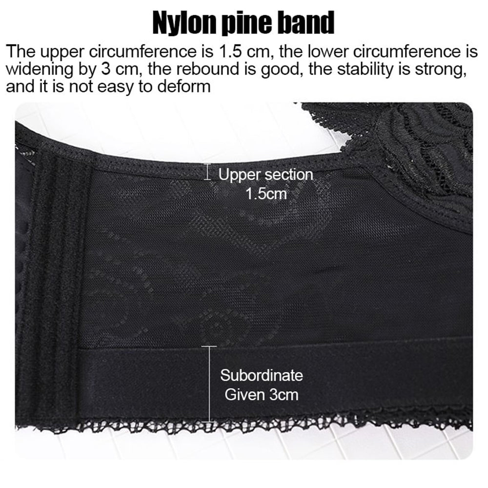 Seksikäs Rose kirjonta edessä sulkeminen Wirefree Bra