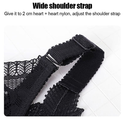 Seksikäs Rose kirjonta edessä sulkeminen Wirefree Bra