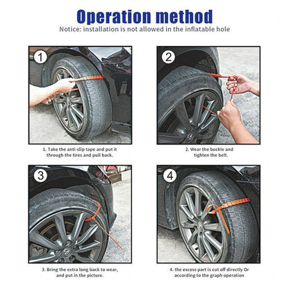 Käytännölliset Lahjat - Uudelleenkäytettävät Auto Luistonestoketju