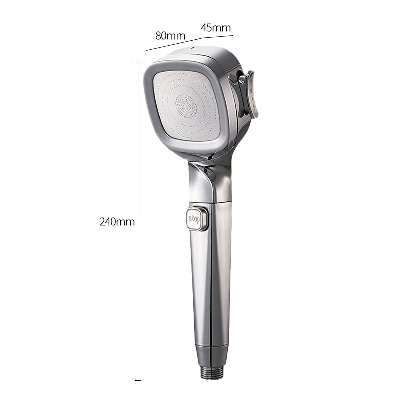 🏆4-tilan käsikäyttöinen paineistettu suihkupää, jossa on taukokytkin