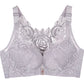 Seksikäs Rose kirjonta edessä sulkeminen Wirefree Bra