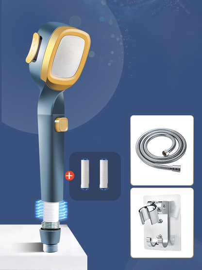 🏆4-tilan käsikäyttöinen paineistettu suihkupää, jossa on taukokytkin