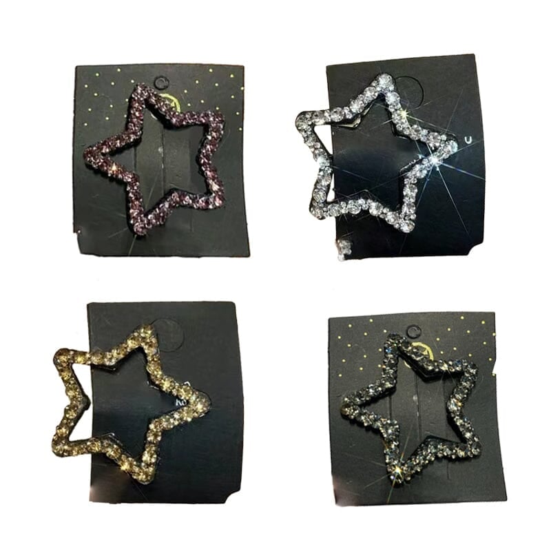 🔥Rhinestone Bling Snap Hårklämma Hårspännen