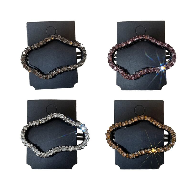 🔥Rhinestone Bling Snap Hårklämma Hårspännen