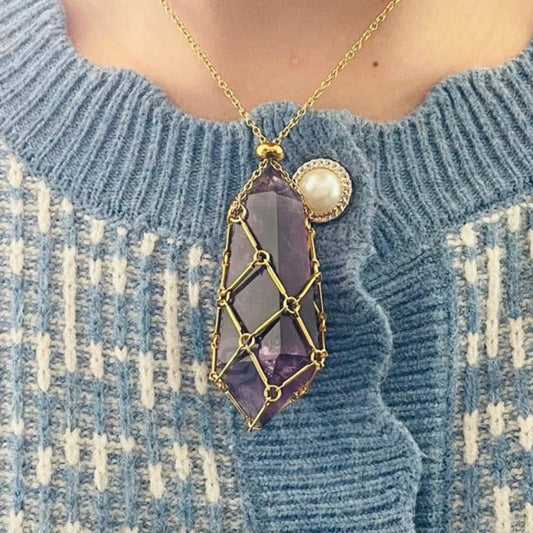 2024 Crystal Stone Holder kaulakoru - ilmainen (kristalli) lahja mukana🎁