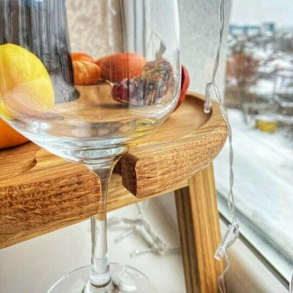 Viimeisen päivän kampanja 🔥49% alennus 🥳 Taitettava puinen piknikpöytä ulkotiloihin - lasitelineellä