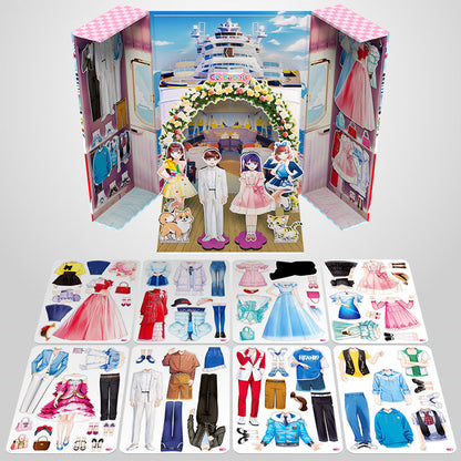 🌟Magneettinen prinsessa pukeutua paperi nukke