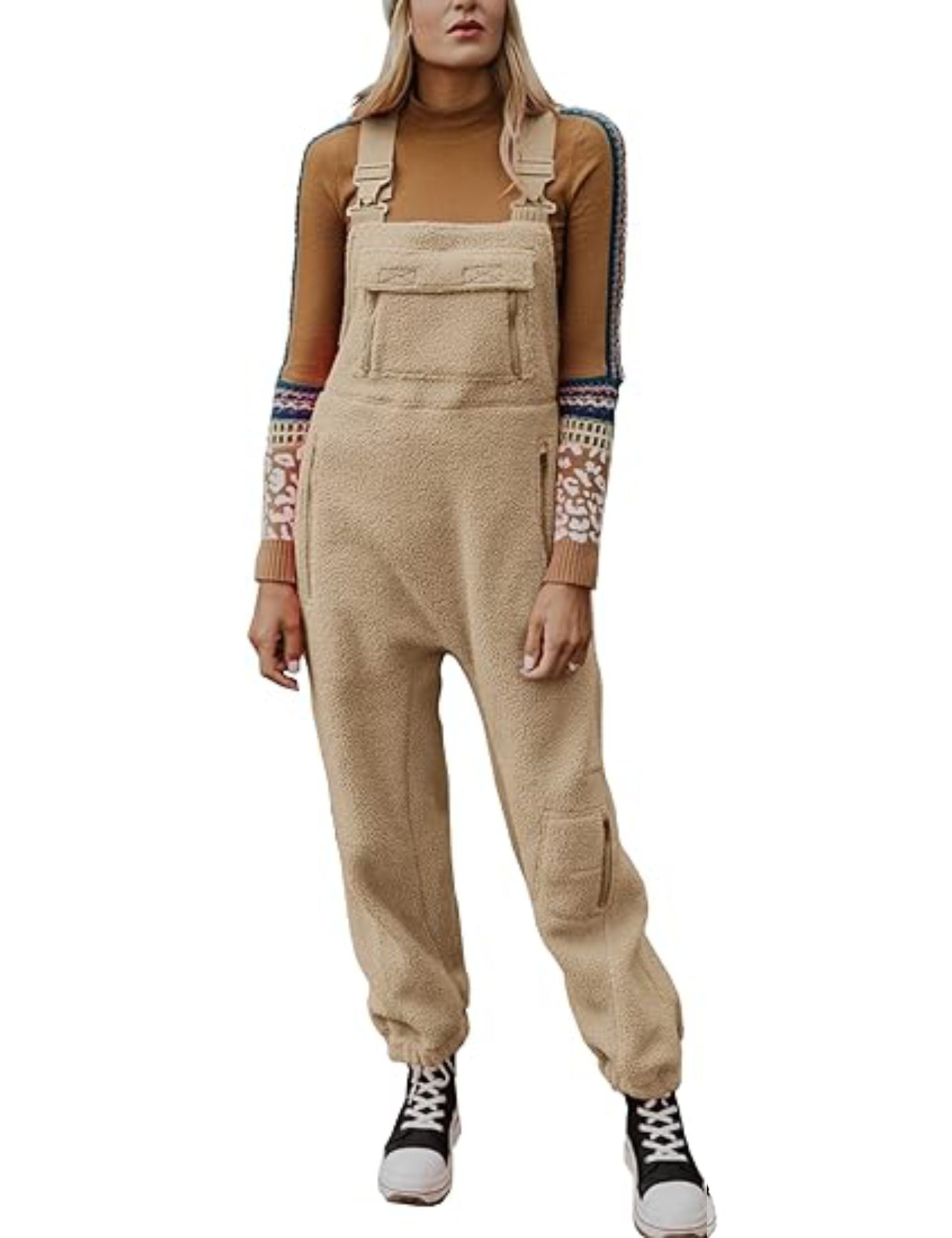 Lämmin fleece haalarit naisille Loose vapaa-ajan puvut 【Free Shipping】