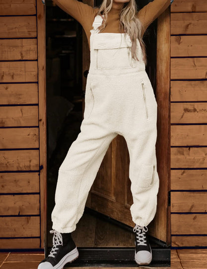 Lämmin fleece haalarit naisille Loose vapaa-ajan puvut 【Free Shipping】