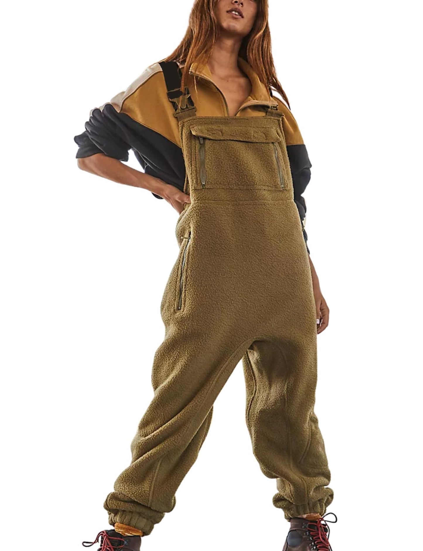 Lämmin fleece haalarit naisille Loose vapaa-ajan puvut 【Free Shipping】