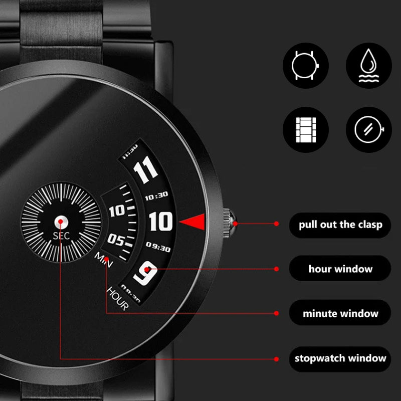 Miesten vedenpitävä automaattinen katsella teräs / verkko / nahka katsella hihna