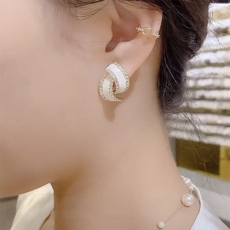 🔥Osta yksi saat yhden ilmaiseksi🔥Muoti ristin vihreä fake kristalli korvakorut