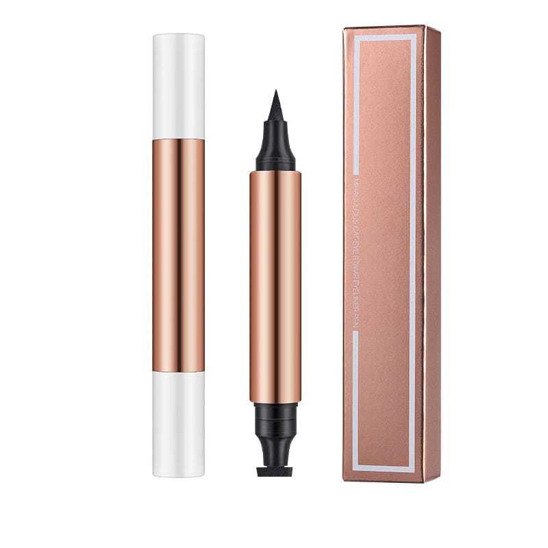 Kaksipäinen kolmionmuotoinen sinetti eyeliner Eyeliner nopeasti kuivuva pitkäkestoinen ei tahraantuva vedenkestävä
