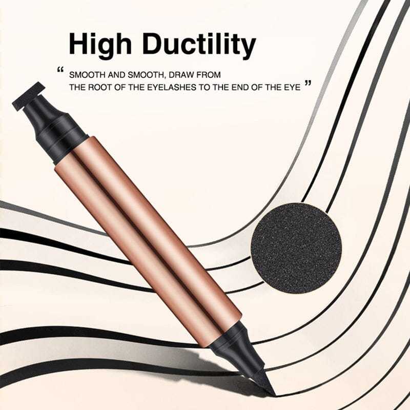 Kaksipäinen kolmionmuotoinen sinetti eyeliner Eyeliner nopeasti kuivuva pitkäkestoinen ei tahraantuva vedenkestävä