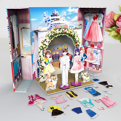 🌟Magneettinen prinsessa pukeutua paperi nukke