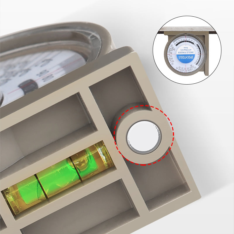 Monitoiminen kulmaa mittaava instrumentti - Pohjassa vahva magneettisuus