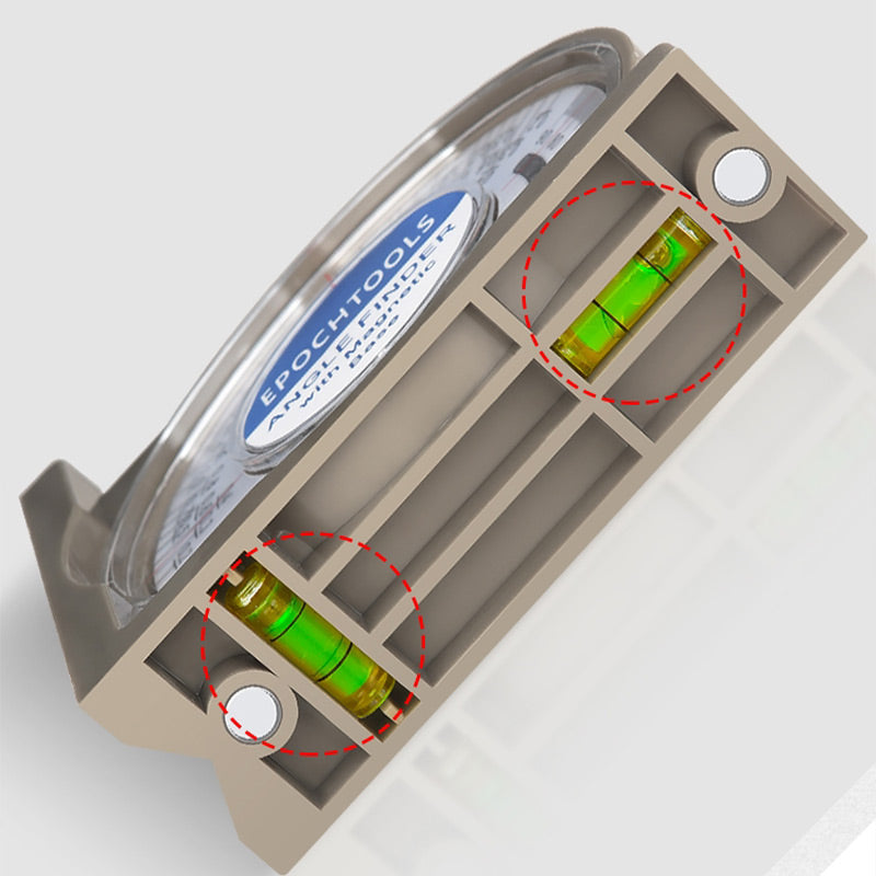 Monitoiminen kulmaa mittaava instrumentti - Pohjassa vahva magneettisuus