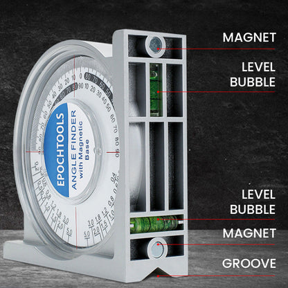 Monitoiminen kulmaa mittaava instrumentti - Pohjassa vahva magneettisuus