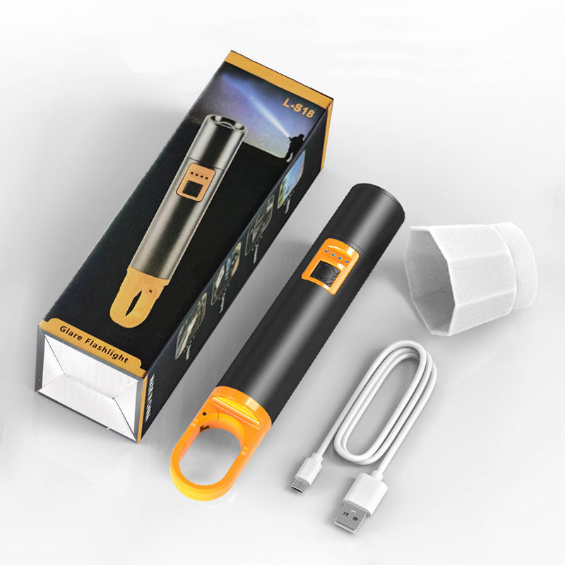 【Lahja ulkoiluun ystäville】 LED Strong Light S18 taskulamppu