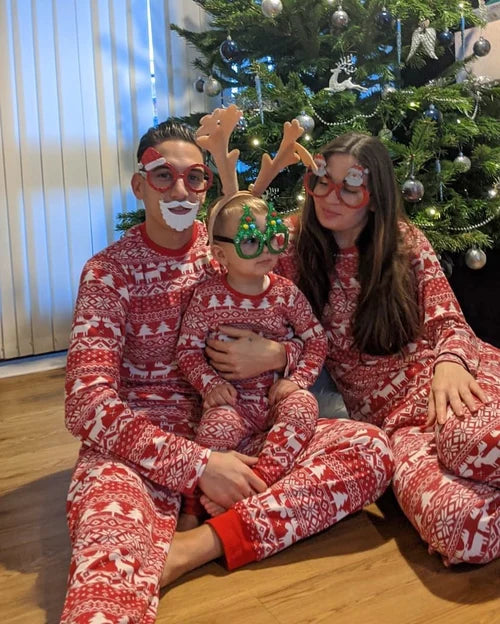 Joulun perheen pyjama setti