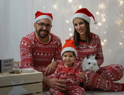 Joulun perheen pyjama setti