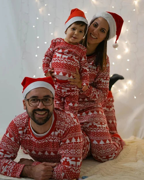 Joulun perheen pyjama setti