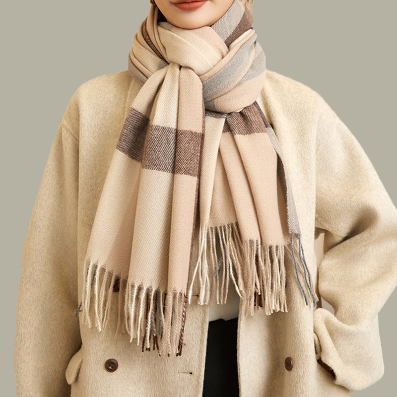 ✨Määräaikainen erikoistarjous✨ [Paras Lahja Hänelle] Naisten Talvi Tassel Plaid Huivi