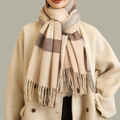 ✨Määräaikainen erikoistarjous✨ [Paras Lahja Hänelle] Naisten Talvi Tassel Plaid Huivi