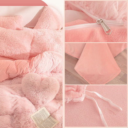 [Talvilahja] Talvi Lämmin Plush Vuodevaatteet 4 kpl setti