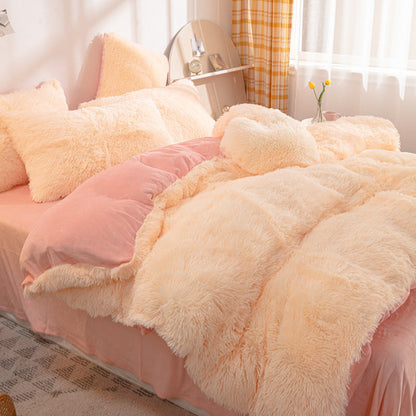 [Talvilahja] Talvi Lämmin Plush Vuodevaatteet 4 kpl setti