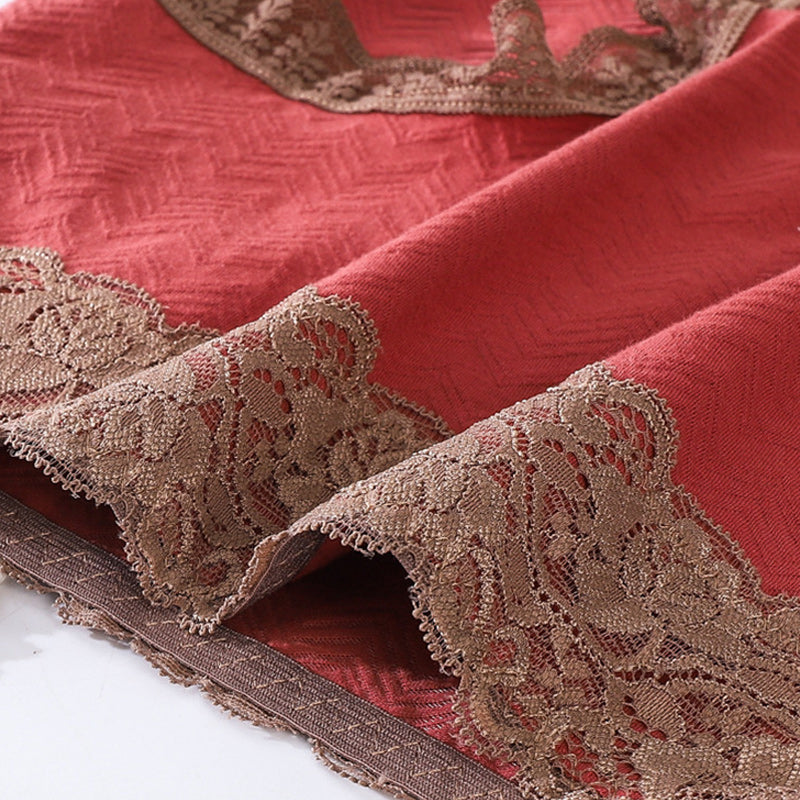 [Paras Lahja Hänelle] Naisten Puuvilla Korkeavyötäröiset Pitsialushousut